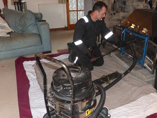 chimney power sweeping